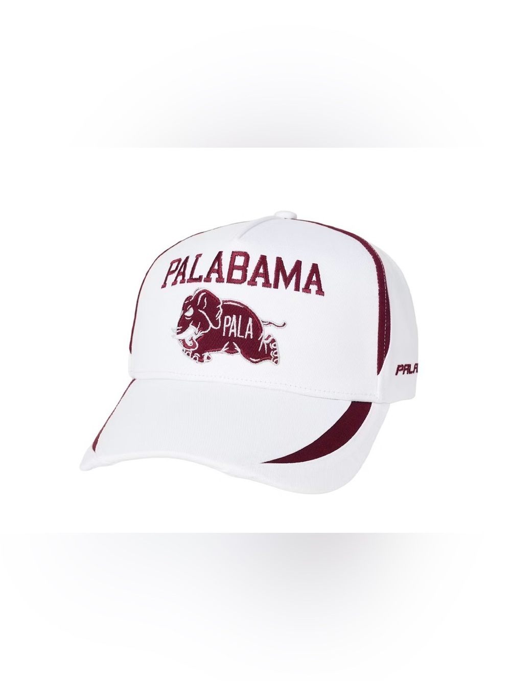 Palace Palabama P Frame 5-Panel White FW25 SnapBack Hat Mascot Logo Cap One Size